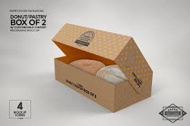 Donut dozen box packaging mockup v3.4 updated march 15, 2019 — one high resolution psd mockup — perfect for presentations and showcasing your design work. Box Of Two Donut Pastry Box Mockup Creative Photoshop Templates Creative Market