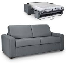 Banquette convertible 2 places conforama. Greta Canape Convertible 3 Places En Tissu Gris Ouverture Express Matelas 14 Cm Vente De Mobilier Deco Conforama