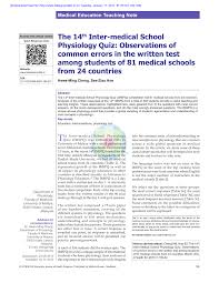 You can use this swimming information to make your own swimming trivia questions. Pdf The 14 Th Inter Medical School Physiology Quiz Observations Of Common Errors In The Written Test Among Students Of 81 Medical Schools From 24 Countries