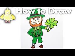 Drawing How To Draw A Leprechaun For Saint Patrick S Day Step By Step St Patricks Day Drawing For Kids Happy St Patricks Day