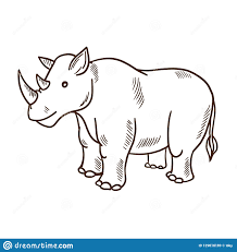 Terminer le dessin de la forme de la tête et au visage mignon de porcs, et être sûr de tirer les oreilles flop comme on le voit. Animaux Mignons De Dessin Anime Rhinoceros Drole Mignon Animaux De Zoo Et De Nature Illustration De Vecteur Illustration Du Cartoon Dangereux 129018189