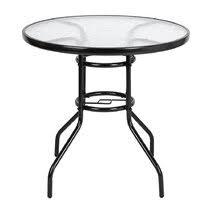 Sophia & william outdoor cast aluminium bar height table round, patio modern bistro table furniture with umbrella hole brown for pub cafe poolside porch balcony backyard, 32 dia x 41 h 4.7 out of 5 stars 53 Two Person Umbrella Hole Patio Tables You Ll Love In 2021 Wayfair
