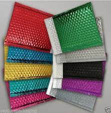 Metallic Bubble Bags Post Wrap Foil Lined Padded Mailing Shiny Gift Envelopes Ebay Gift Envelope Packing Box Design Bubble Wrap Packaging