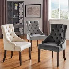 Chelsea Lane Velvet Curved Back Tufted Dining Chair Set Of 2 Tufted Dining Chairs Dining Chairs Dining Room Chairs