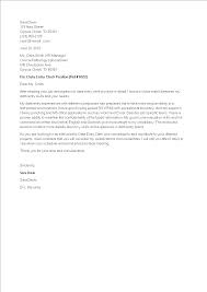 Data Entry Clerk Cover Letter Templates At Allbusinesstemplates Com