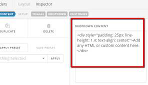 Here i have created anchor tag using jquery dom element. Add Href Link To Content Area Dropdown Toggle Text Support Themeco Forum