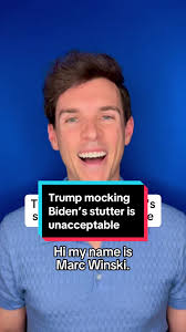 Advocate for disability and stuttering awareness Marc Winski reacts to  former President Donald Trump mocking President Biden's stutter following  his State of the Union address. "Bullying in any form ...