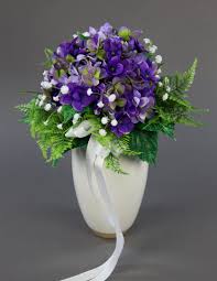 Hortensien im garten pflanzen und pflegen. Brautstrauss Mit Hortensien Und Schleierkraut Lila Kunstblumen Kunstliche Blumen Ebay
