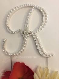 & cake decorating └ cookware, dining & bar └ home, furniture & diy all custom shapes and sizes: Monogram Cake Topper Pearl Cake Topper Wedding Cake Topper Etsy Monogram Cake Toppers Beach Wedding Cake Toppers Wedding Cake Topper Etsy