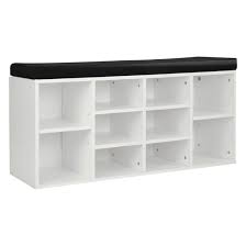 Black store your shoes where you put them on with our shoe storage cubbie bench. Shoe Rack Bench By Unique Home Zanui