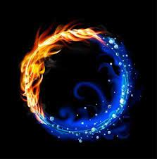 Fire And Water Balance Seni Grafis Gambar Naga Lukisan Galaksi