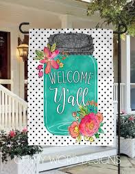 Personalized Garden Flag Welcome Flag Welcome Friends Cottage Etsy Personalized Garden Flag Garden Flags Flag Decor