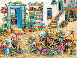 1000 pieces san francisco trolley. Puzzle Xxl Jigsaw Pieces Janet Kruskamp Fancy Flower Shop Cobble Hill 54344 275 Pieces Jigsaw Puzzles Forests Flowers And Gardens Jigsaw Puzzle