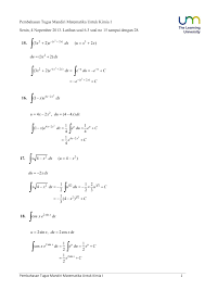 ( a b ) a dan ( a b) b. Pembahasan Tugas Mandiri Matematika Untuk Kimia 1 Senin 4