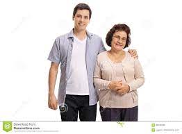 Mature naturiste accepte qu'un mec se branle devant elle. Jeune Homme Avec Une Femme Mure Image Stock Image Du Blanc Hommes 95192595
