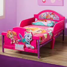 Toddler Bed Girls Paw Patrol Skye 3d Rails Headboard Pink Bedroom Furniture Deltachildren Toddler Bed Paw Patrol Bedroom Pink Bedroom Furniture