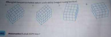Oleh karena itu, banyaknya kubus akan untuk memenuhi balok tersebut adalah 2 x 24 kubus yaitu 48 kubus satuan. Hitunglah Banyaknya Kubus Satuan Pada Setiap Bangun Ruang Berikut Pake Cara Tolong Di Jawab Ya Brainly Co Id