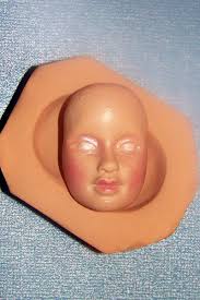 push mold 1.2 inch fairy face eyes open from Lori Barbee design polymer clay