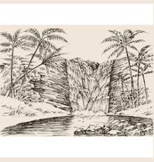 Draw one line at the upper. Waterfall Sketch Vector Images Over 180