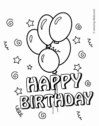 Birthday Card Coloring Page Elegant Happy Birthday Coloring Pages With Bal Happy Birthday Coloring Pages Coloring Birthday Cards Happy Birthday Cards Printable