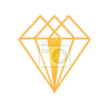 Schau dir unsere auswahl an diamant vorlage an, um die tollsten einzigartigen oder spezialgefertigten, handgemachten stücke aus unseren shops zu finden. Diamant Gold Logo Vorlage Fototapete Fototapeten Prickelnde Brillanz Cyberspace Myloview De