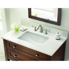 Home Decorators Collection 37 In W Engineered Marble Single Sink Vanity Top In Winter White 37004 The Home Depot Vanity Top Single Sink Vanity Vanity