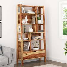 Discover bookcase ladders on amazon.com at a great price. Alta Rustic Solid Wood 10 Open Shelf Leaning Ladder Bookcase W Drawer