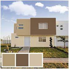 Cafe Capuchino Colores Para Fachadas 2019 Fachadas En Color Gris Casas En Color Amarillo Fachadas House Paint Exterior Exterior House Colors House Exterior
