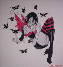 A gothic fairy tattoo is a dark twist on this light and airy image, so it can represent a loss of innocence. Gothic Fairy Tattoos Designs