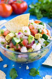 Add the tomato, jalapeño, jicama (or apple), cilantro and red onion to the shrimp. Easy Mexican Shrimp Ceviche With Avocado Evolving Table