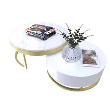 Elegant wood large coffee table, natural walnut custom designed coffee table, modern coffee table, solid wood art, rustic coffee table. Modern White Walnut Round Coffee Table With Storage Wood Rotating Ma The Magic Home