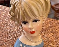 Vintage 1930's Art Deco Kent Art Ware Ceramic Woman's Bust Statue