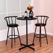 costway 3 piece bar table set with 2