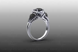 These precious stones are selected to meet the highest. Amora Natural Black Diamond Black Gold Skull Engagement Ring
