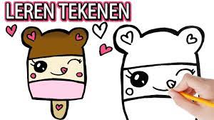 Hoe Teken Je Een Schattig Ijsje Leren Tekenen Voor Kids Youtube