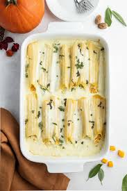 Pumpkin Manicotti With Bechamel Sauce Recipe In 2020 Pumpkin Manicotti Manicotti Yum