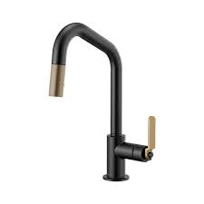4.6 out of 5 stars. Brizo 63064lf Litze Pull Down Angled Spout Kitchen Faucet Matte Black Luxe Gold Home Comfort Centre
