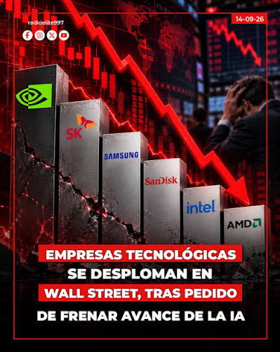 📉 TEMOR A UN FRENO EN LA IA SACUDE A LOS MERCADOS TECNOLÓGICOS 🤖 Las  principales acciones vinculadas a la inteligencia artificial registraron  fuertes caídas este lunes, después de que referentes de