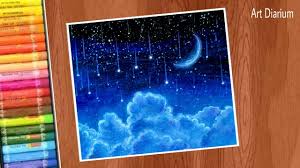 Original, wallpapers, freebies for drawing, apophysis are the most prominent tags for this work posted on december 6th, 2014. Easy Meteor Shower In The Night Sky Drawing Oil Pastel Drawing For Beginners Step By Step Youtube