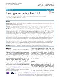 Pdf Korea Hypertension Fact Sheet 2018