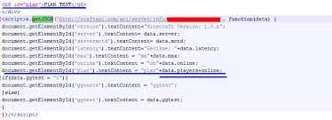 Because of this, all html tags will be in the format of < open_tag_name >. Solved Web Php Html Craftapi Server Status Script How To Spigotmc High Performance Minecraft