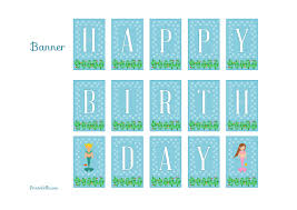 Free Mermaid Birthday Party Printables From Printabelle Catch My Party Birthday Party Banner Happy Birthday Banner Printable Mermaid Party Printables