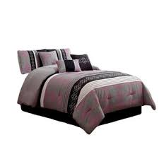 We did not find results for: Hg Station 7 Pc Armel Diamond Embroidery Pleated Stripe Comforter Set Purple Black Gray Silver Queen