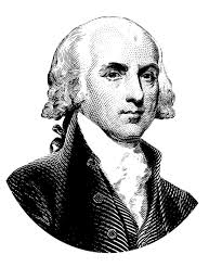 President James Madison Graphic Black and White T-Shirt by War Is Hell  Store