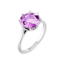 L'endroit où acheter et vendre tout le fait main. Bague Or Blanc Amethyste Celeste Gemmyo