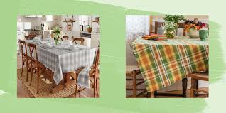 Using a tablecloth adds some class to the table setting but also eliminates the need for placemats and protects the table. 20 Best Thanksgiving Tablecloths How To Decorate Your Dining Table