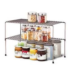 You may use this domain in literature without prior coordination or asking for permission. Wosovo Expandable Stackable Shelf Kitchen Cabinet Counter Rack Organizer Multipurpose Pantry Bedroom Bathroom Storage Rack