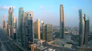 Wolkenkratzer Die Sheikh Zayed Road Dubai Zeichnen Stock Footage Video Von Wolkenkratzer Dubai 84396832