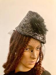 Black Sequin Fascinator