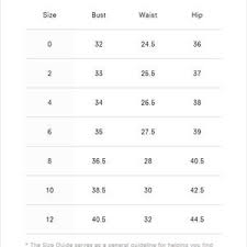 reformation sizing chart